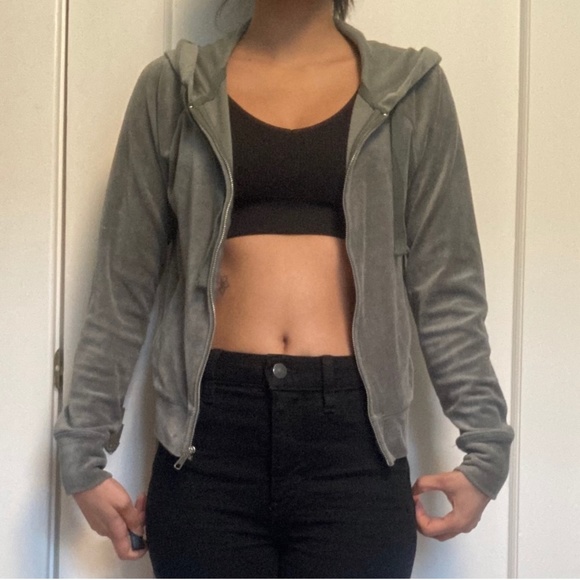 Aerie Velour Zip Up - Picture 2 of 4